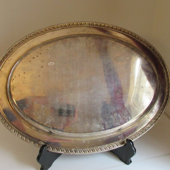 Silverplated Oval Serve Tray - Picture 3 of 7